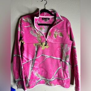 CAMOUFLAGE  pink fleece pullover